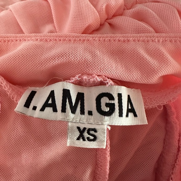 I.AM.GIA Pink Ruched Mesh Ophelia Pants XS - Picture 8 of 15